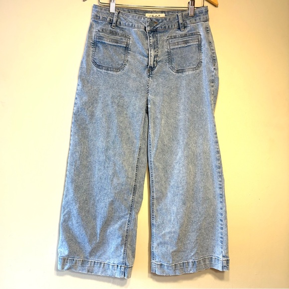 CHARLIE B Denim - CHARLIE B Light Blue wide leg Jeans, Sz 10, like new